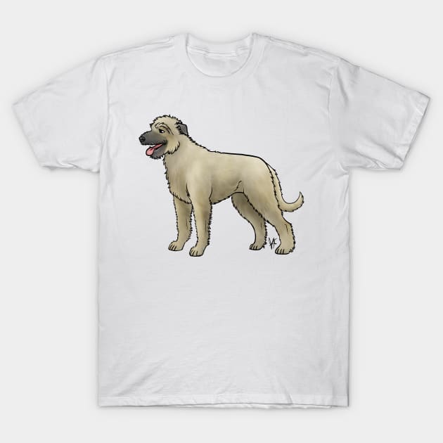 Dog - Irish Wolfhound - Cream T-Shirt by Jen's Dogs Custom Gifts and Designs